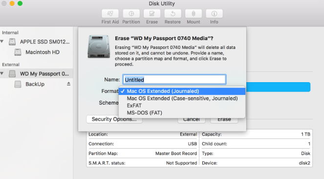wd my passport for mac not showing up on pc